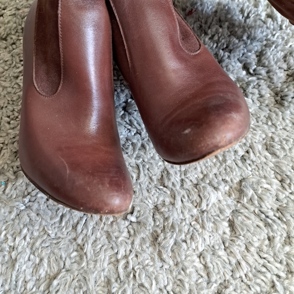 Cole Haan | Chocolate brown sued & heeled leather boots - Picture 9 of 14